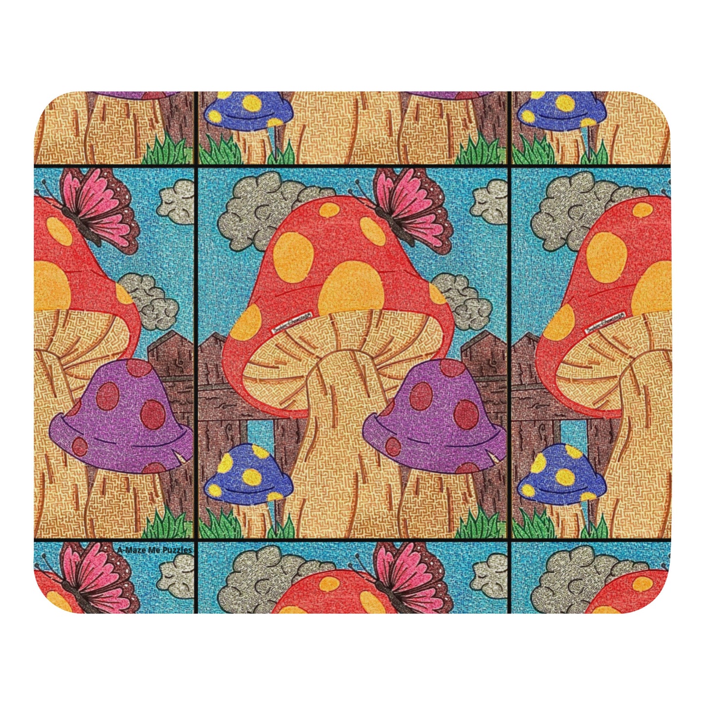 Mushrooms Maze Mouse Pad