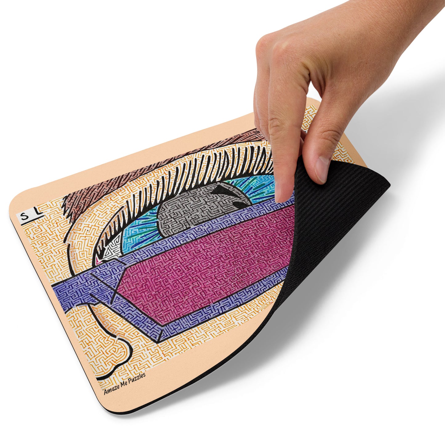 Eye Pop-Art Maze Mouse Pad