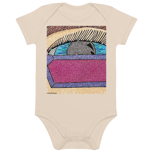 Organic Cotton Eye Pop-Art Maze Baby Bodysuit