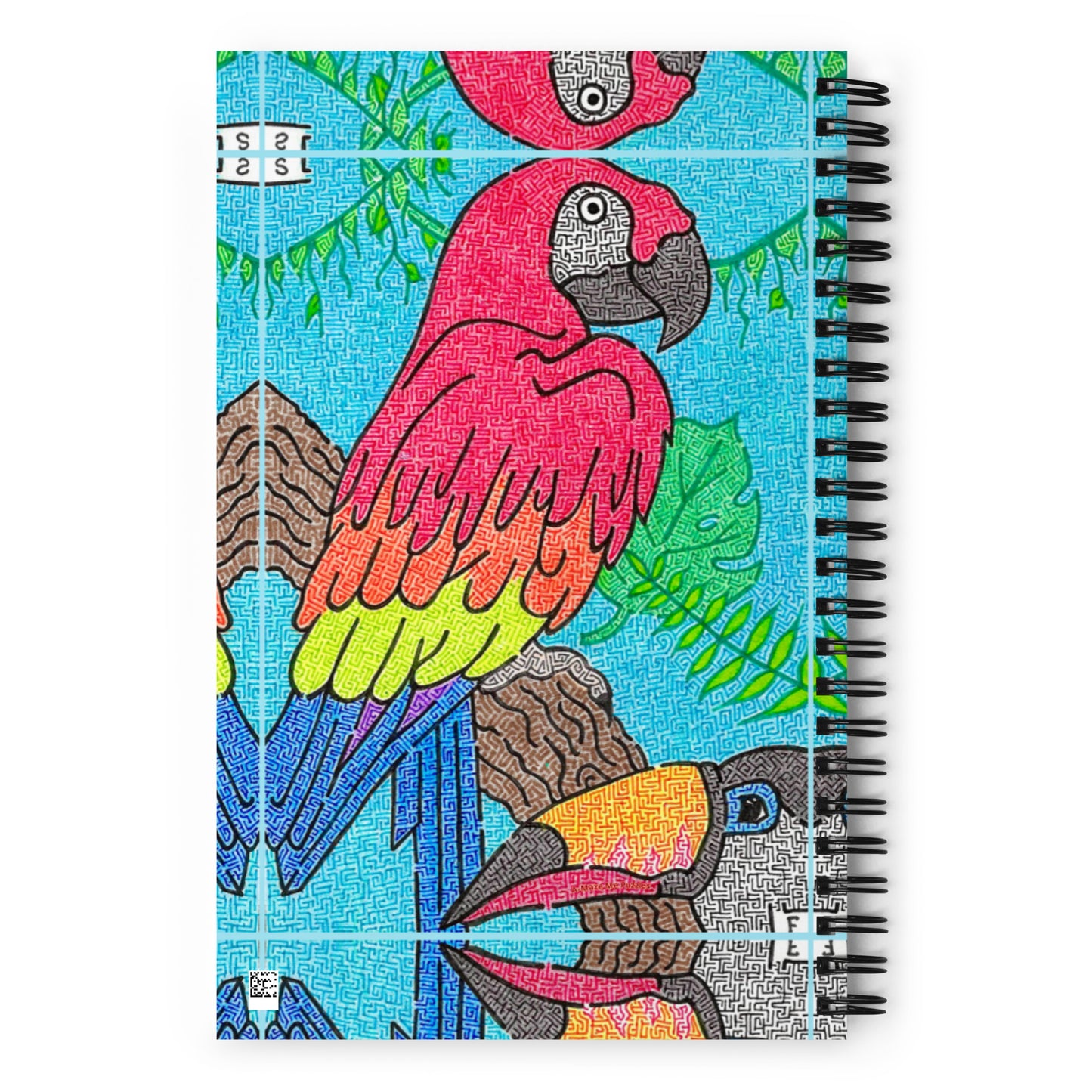 Parrot Maze Spiral Notebook