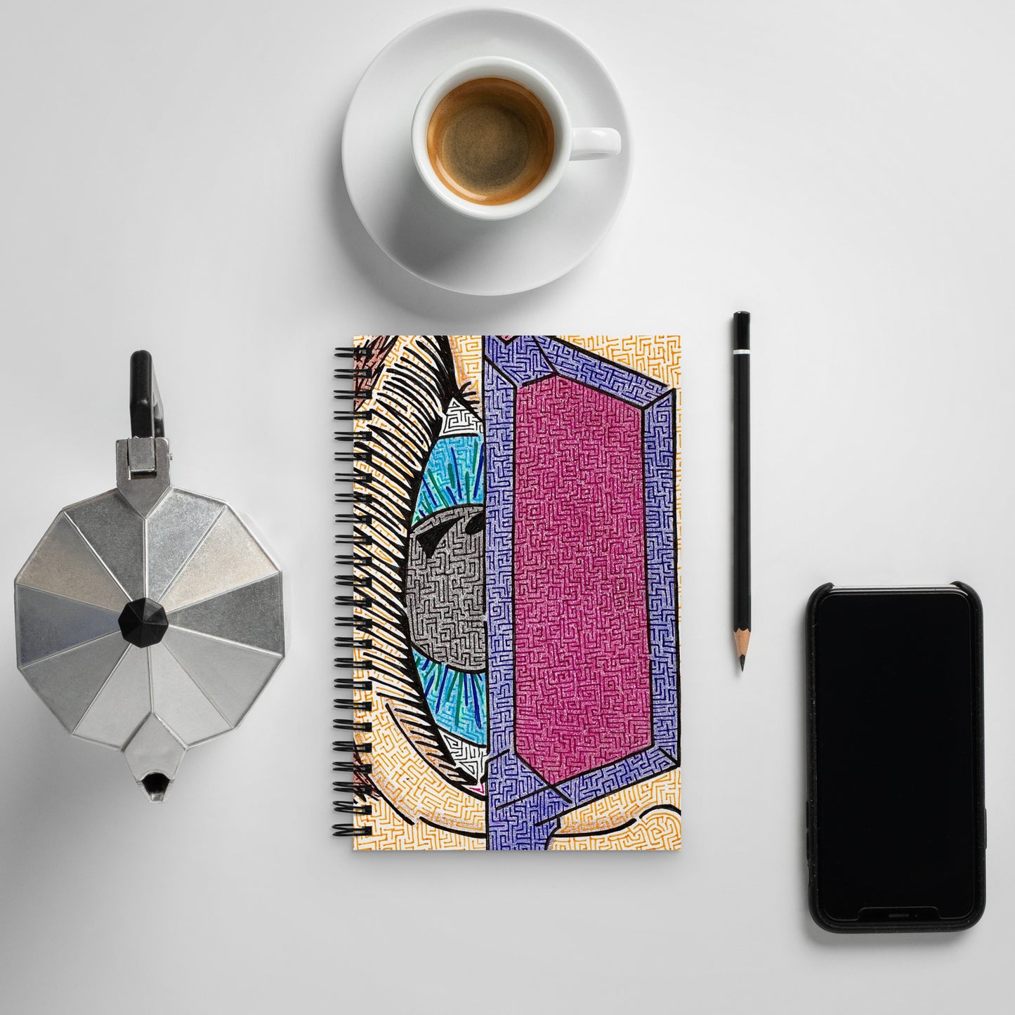 Eye Pop-Art Maze Spiral Notebook