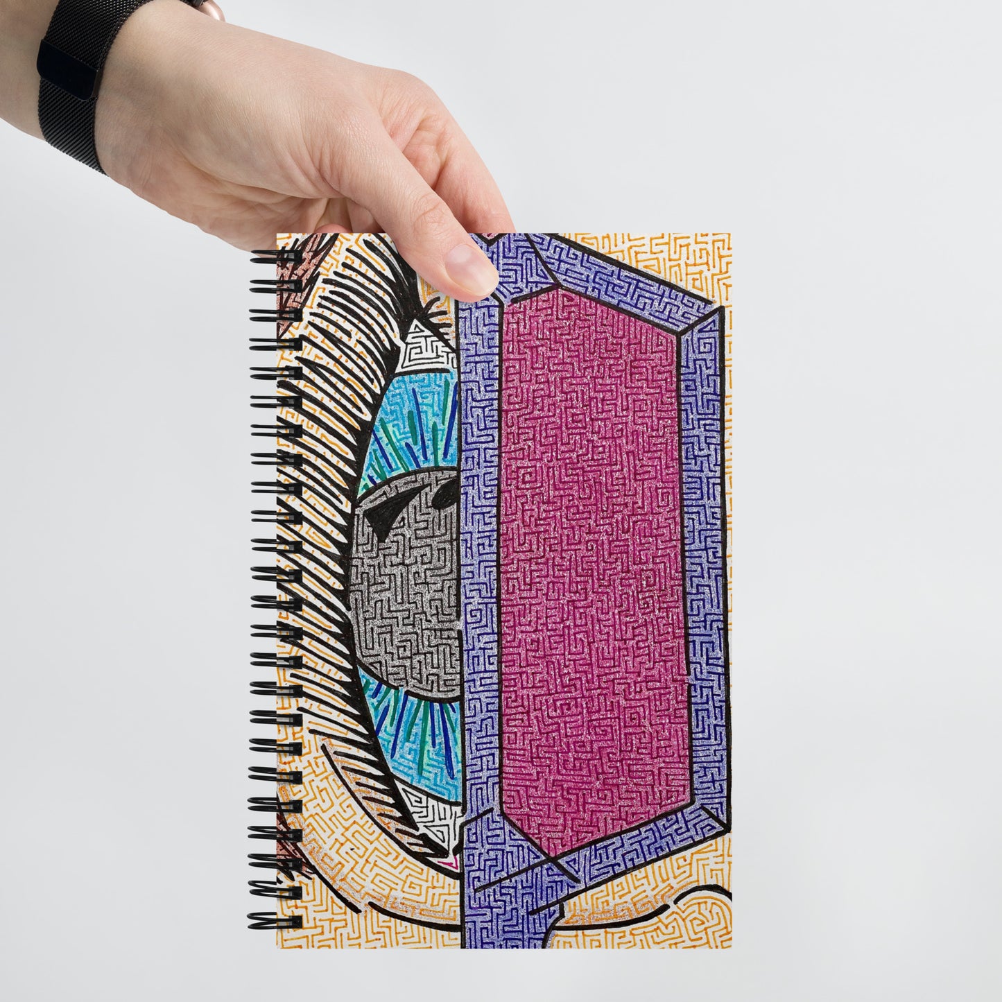 Eye Pop-Art Maze Spiral Notebook