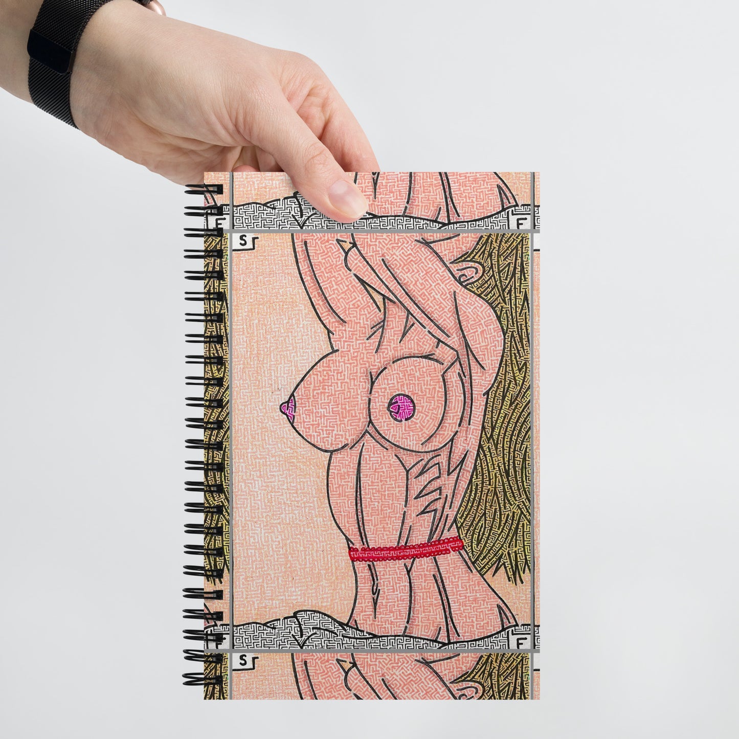 Breasts Maze Spiral Notebook