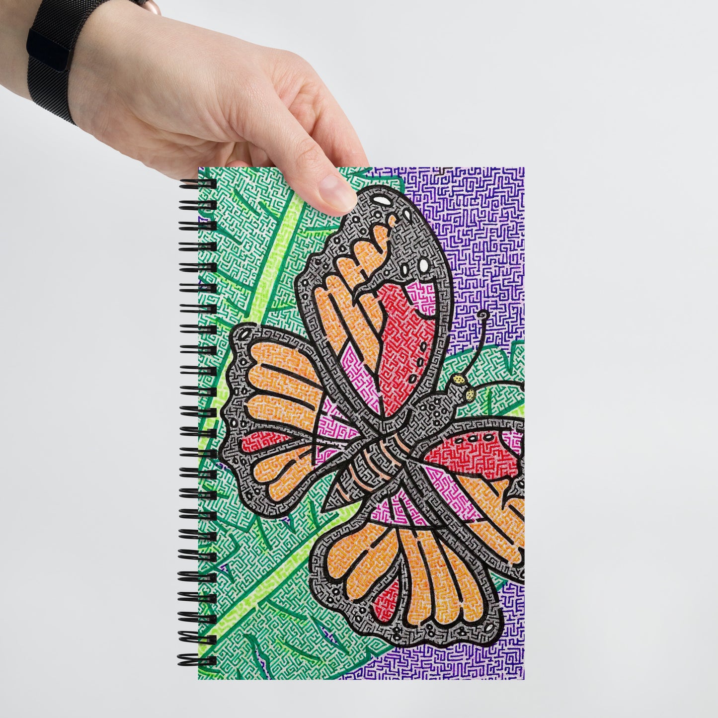 Butterfly Maze Spiral Notebook