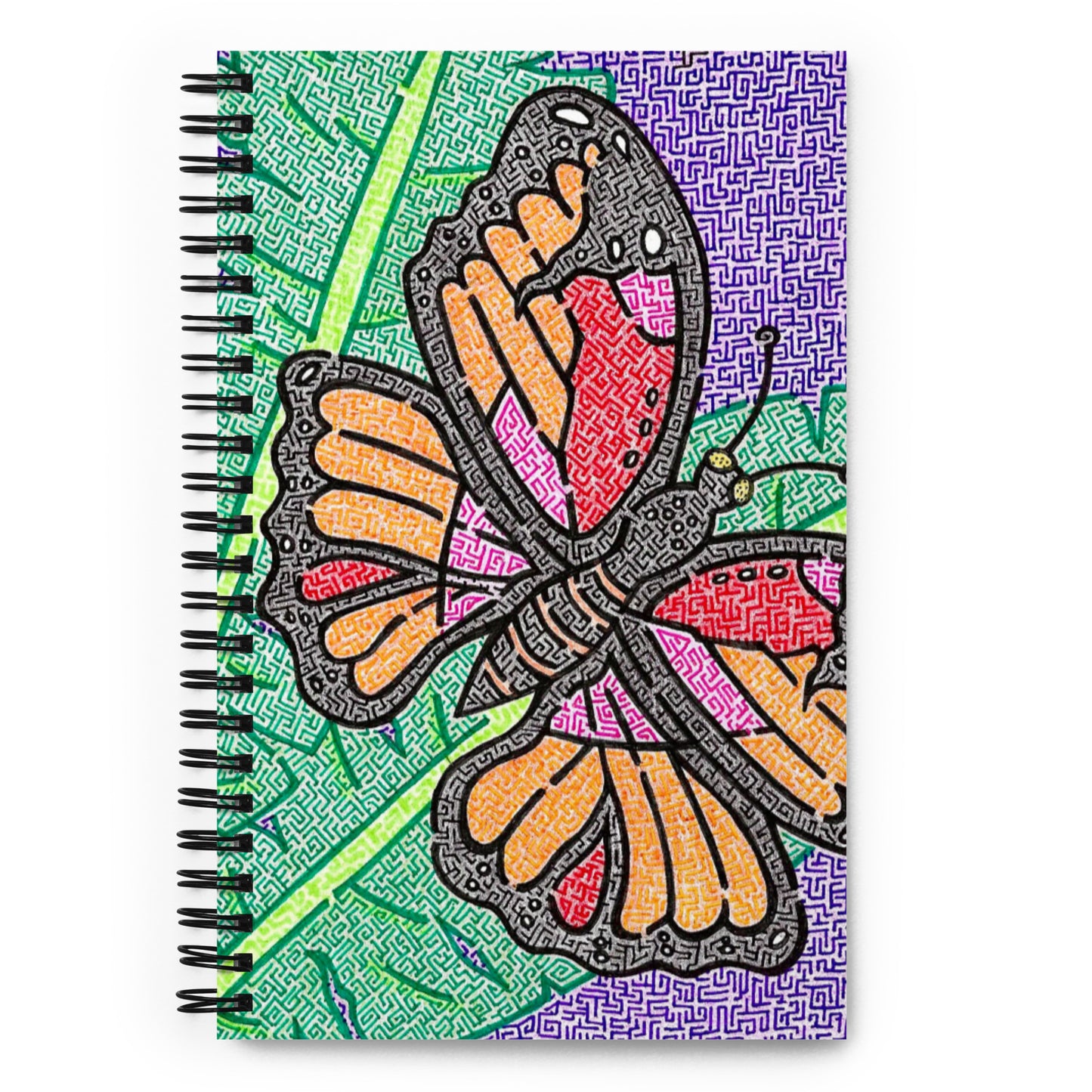 Butterfly Maze Spiral Notebook