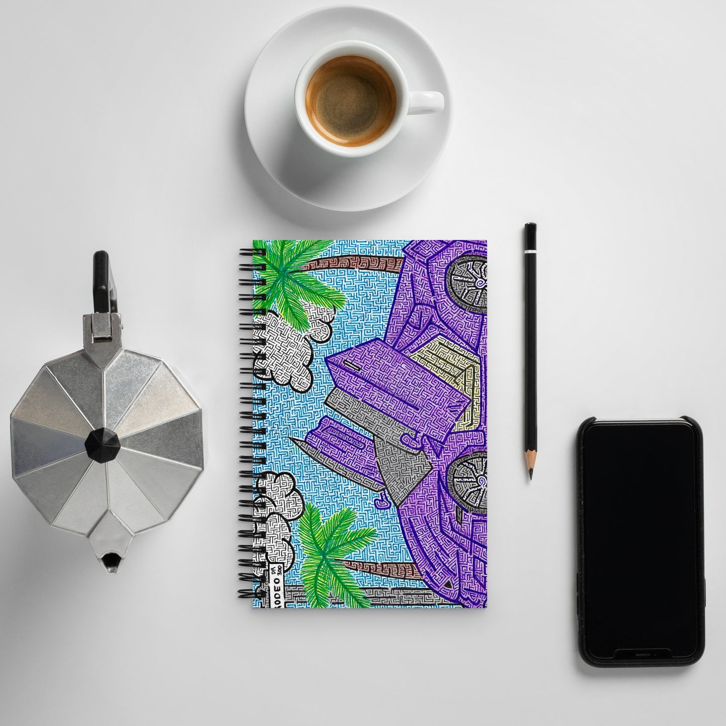 Lamborghini Maze Spiral Notebook