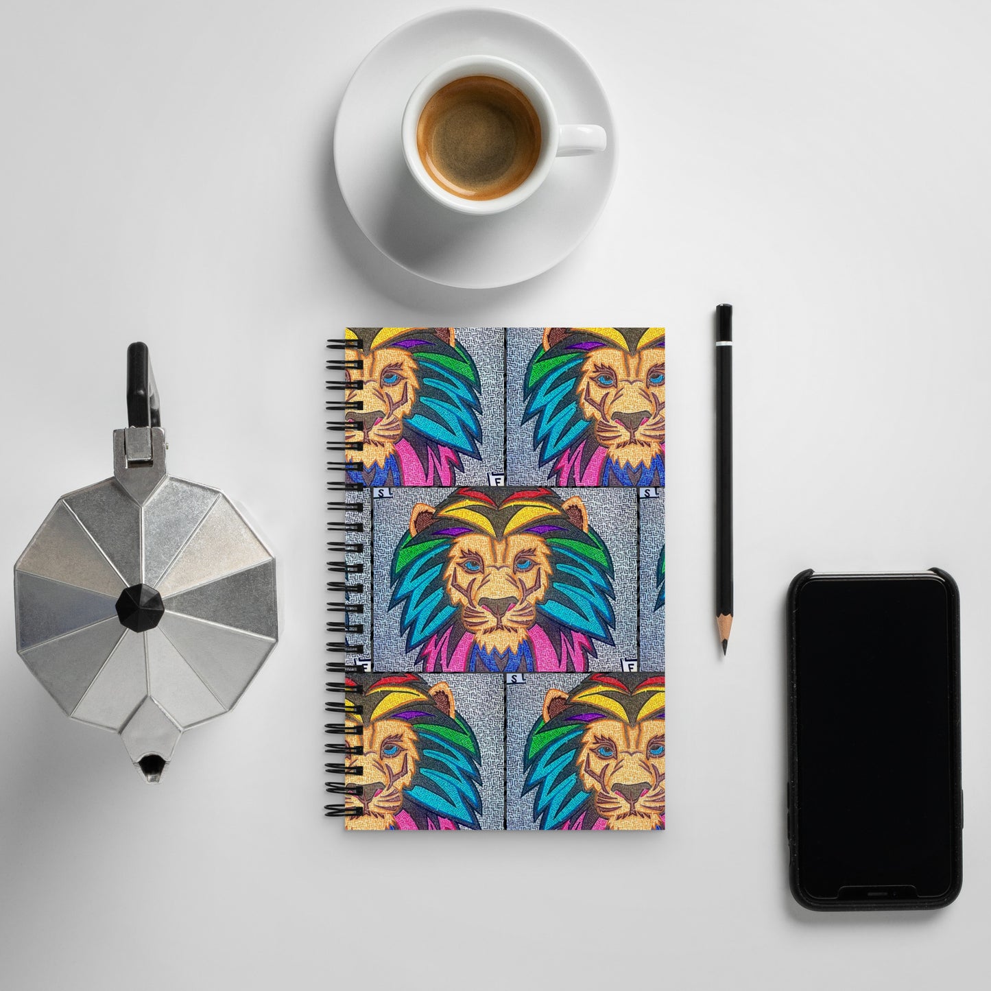 Lion Maze Spiral Notebook