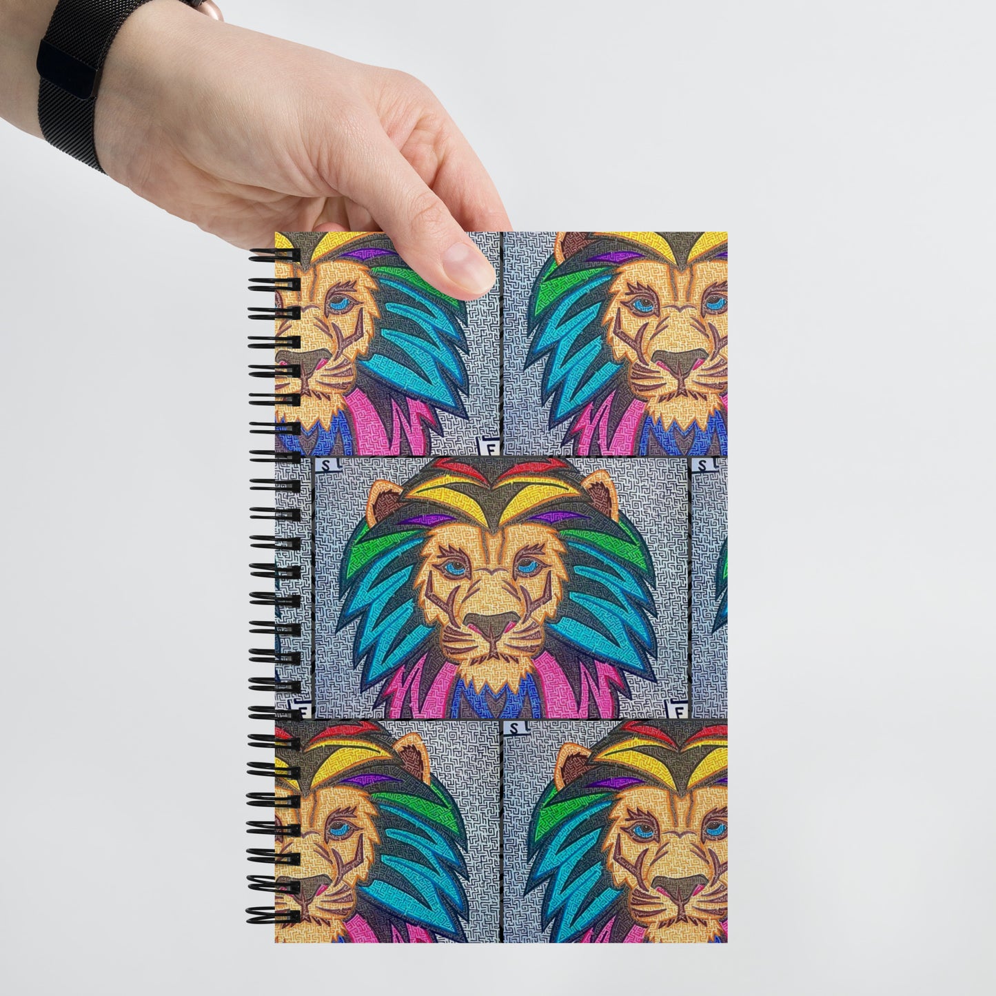 Lion Maze Spiral Notebook