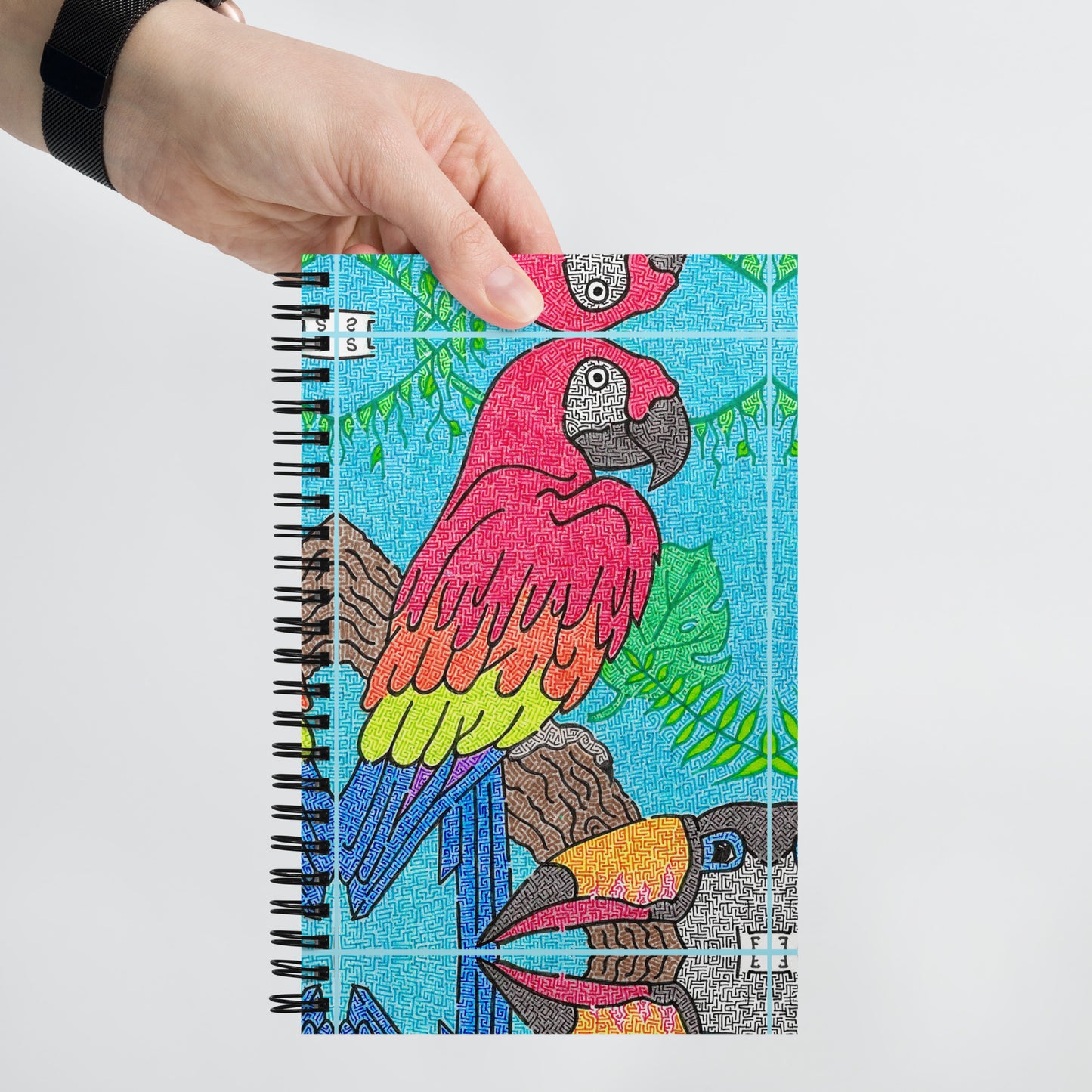 Parrot Maze Spiral Notebook