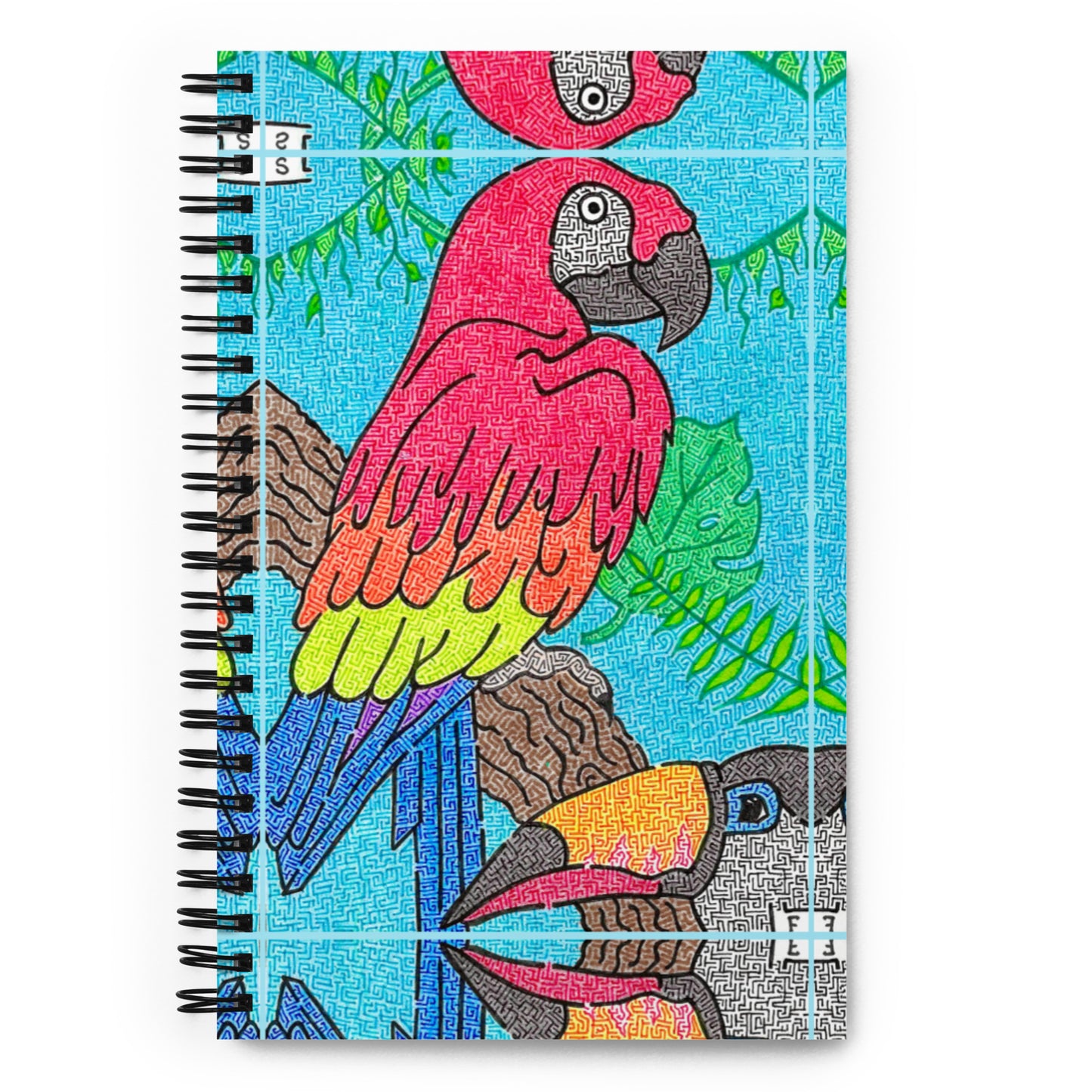 Parrot Maze Spiral Notebook