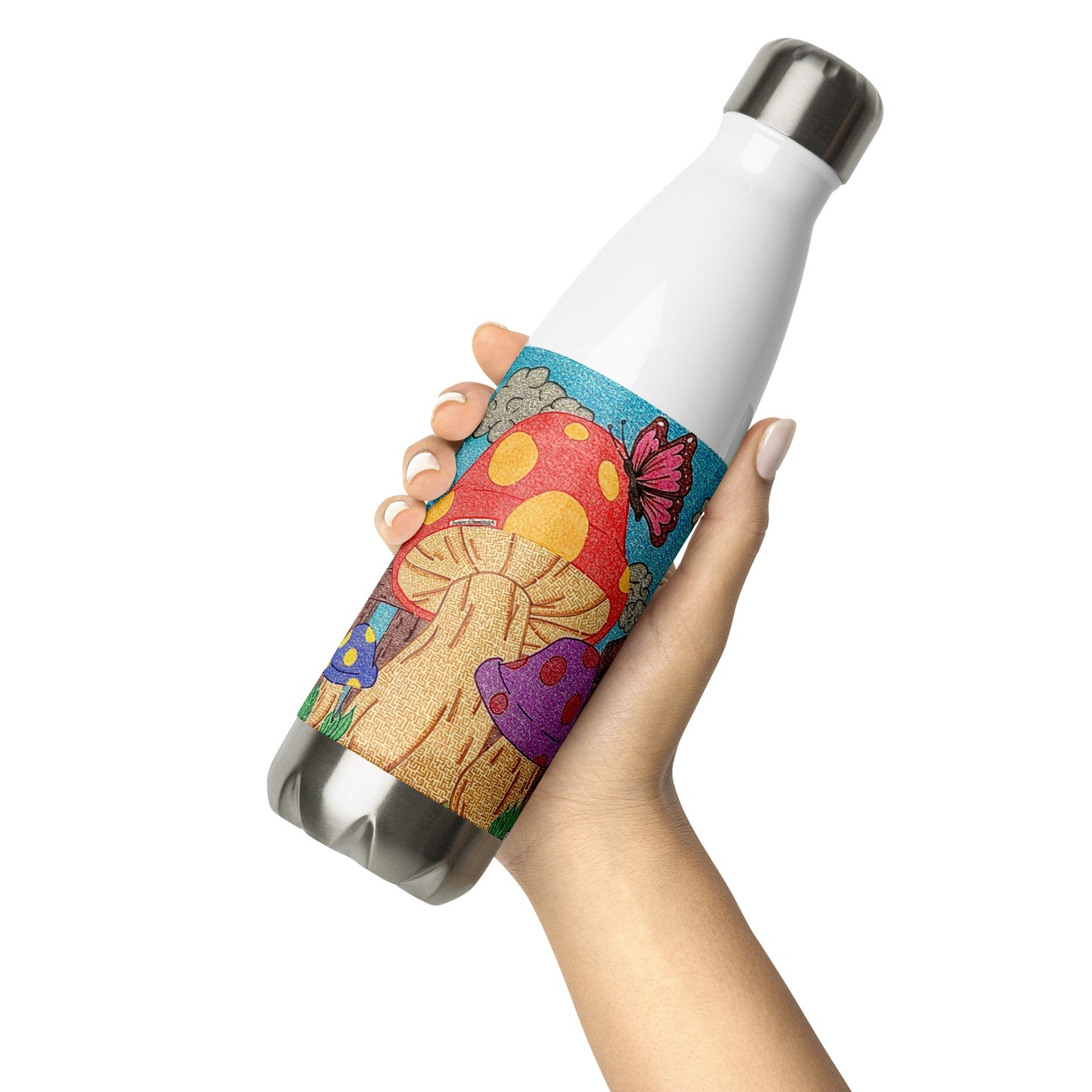 Mushrooms Maze Stainless Steel Water Bottle