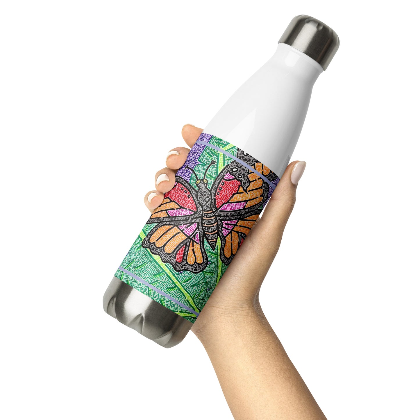 Butterfly Maze Stainless Steel Water Bottle