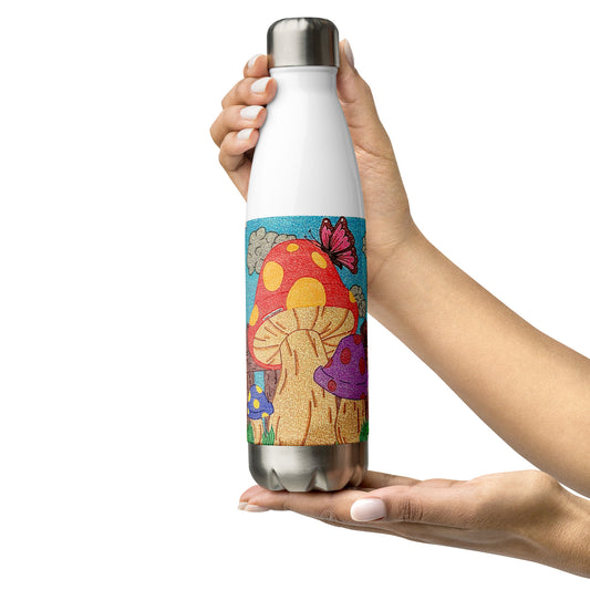 Mushrooms Maze Stainless Steel Water Bottle