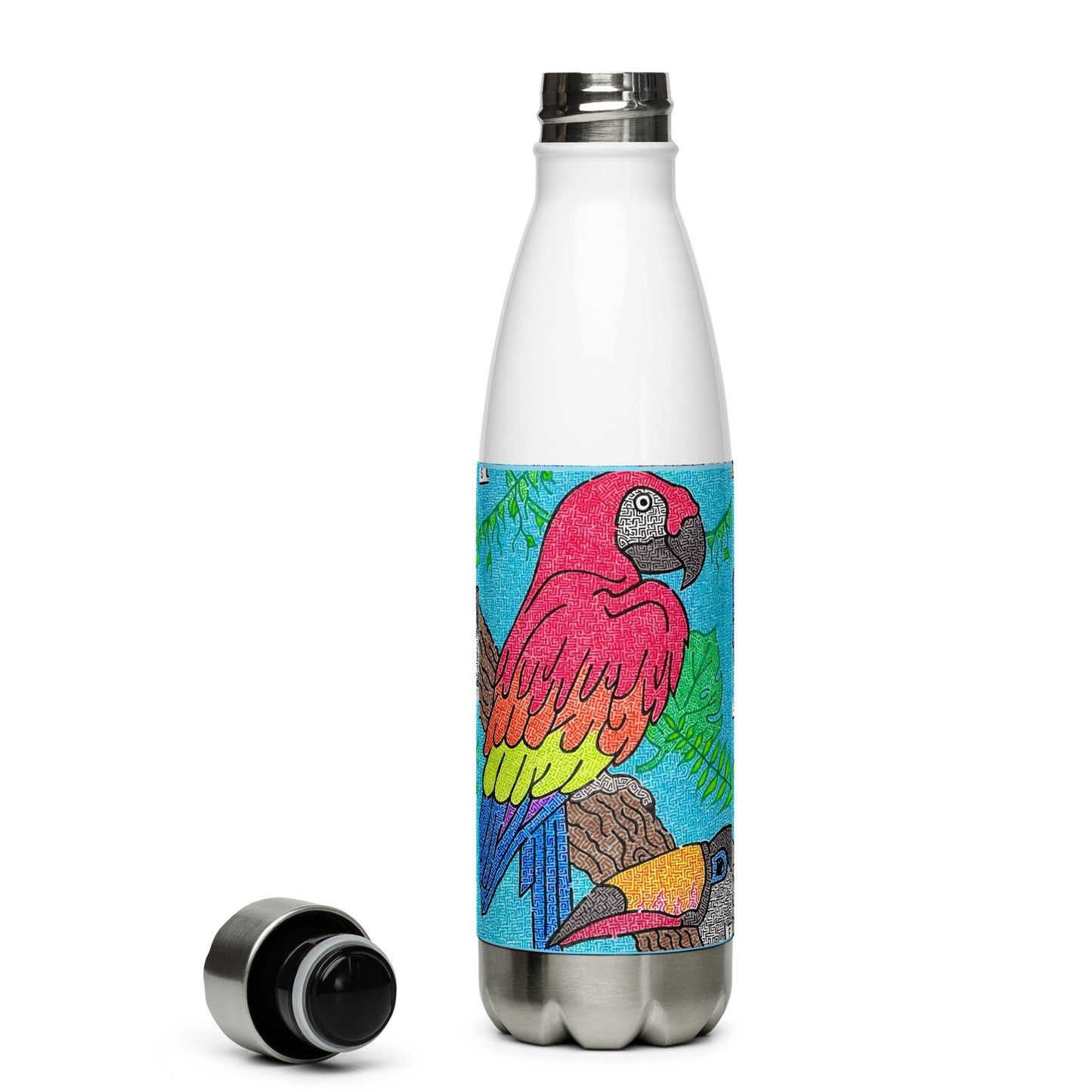 Parrot Maze Stainless Steel Water Bottle