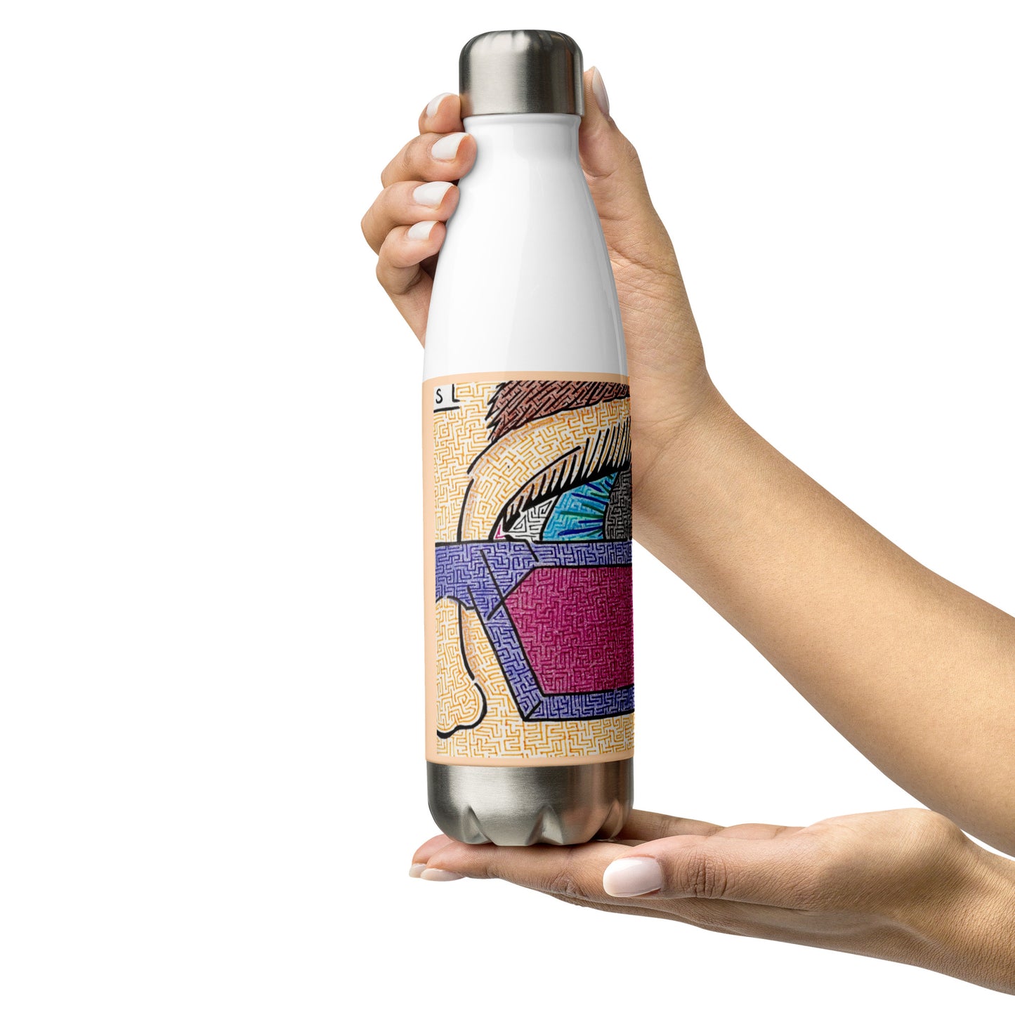 Eye Pop-Art Maze Stainless Steel Water Bottle