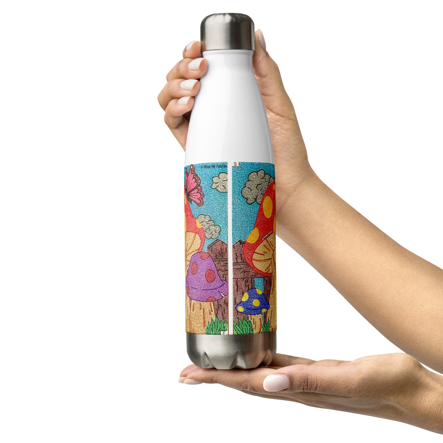 Mushrooms Maze Stainless Steel Water Bottle