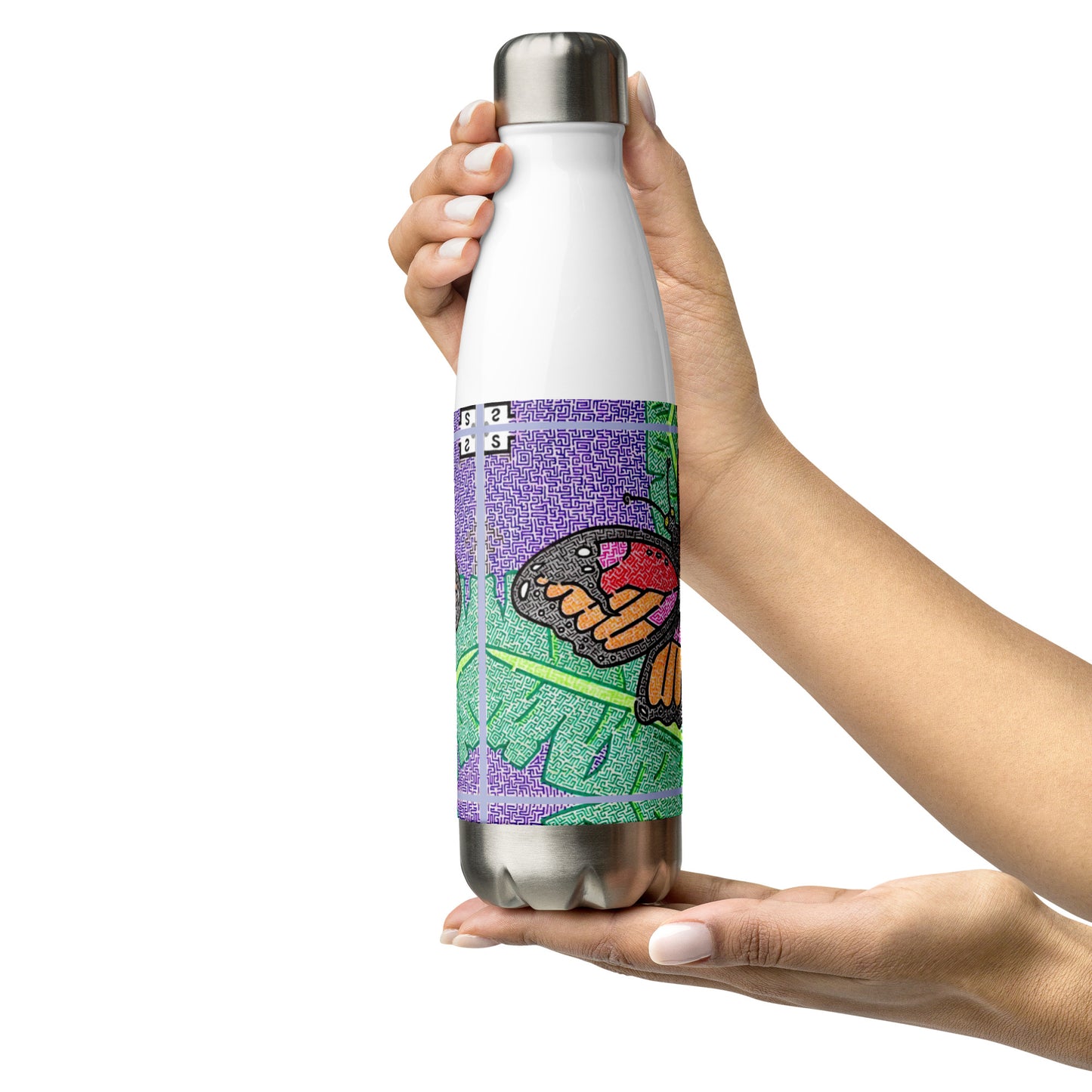 Butterfly Maze Stainless Steel Water Bottle