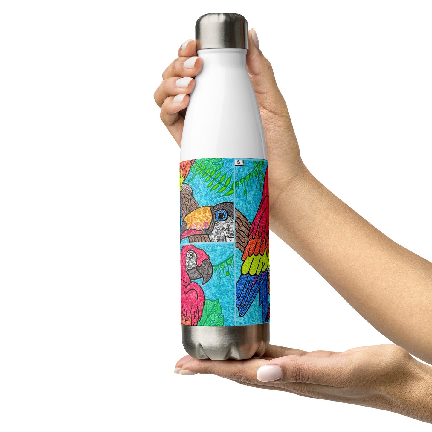 Parrot Maze Stainless Steel Water Bottle