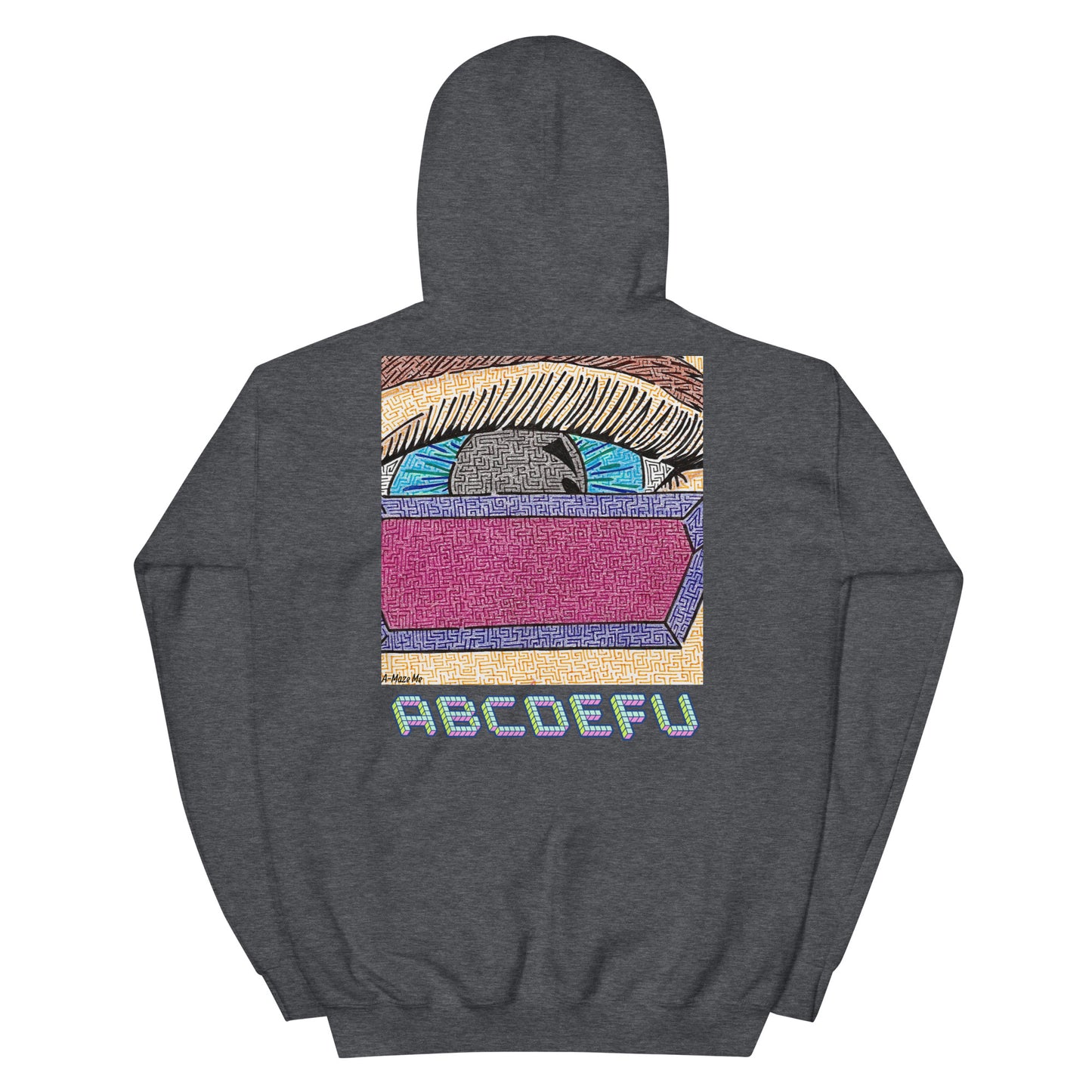 Unisex Eye Pop-Art ABCDE-FU Maze Hoodie