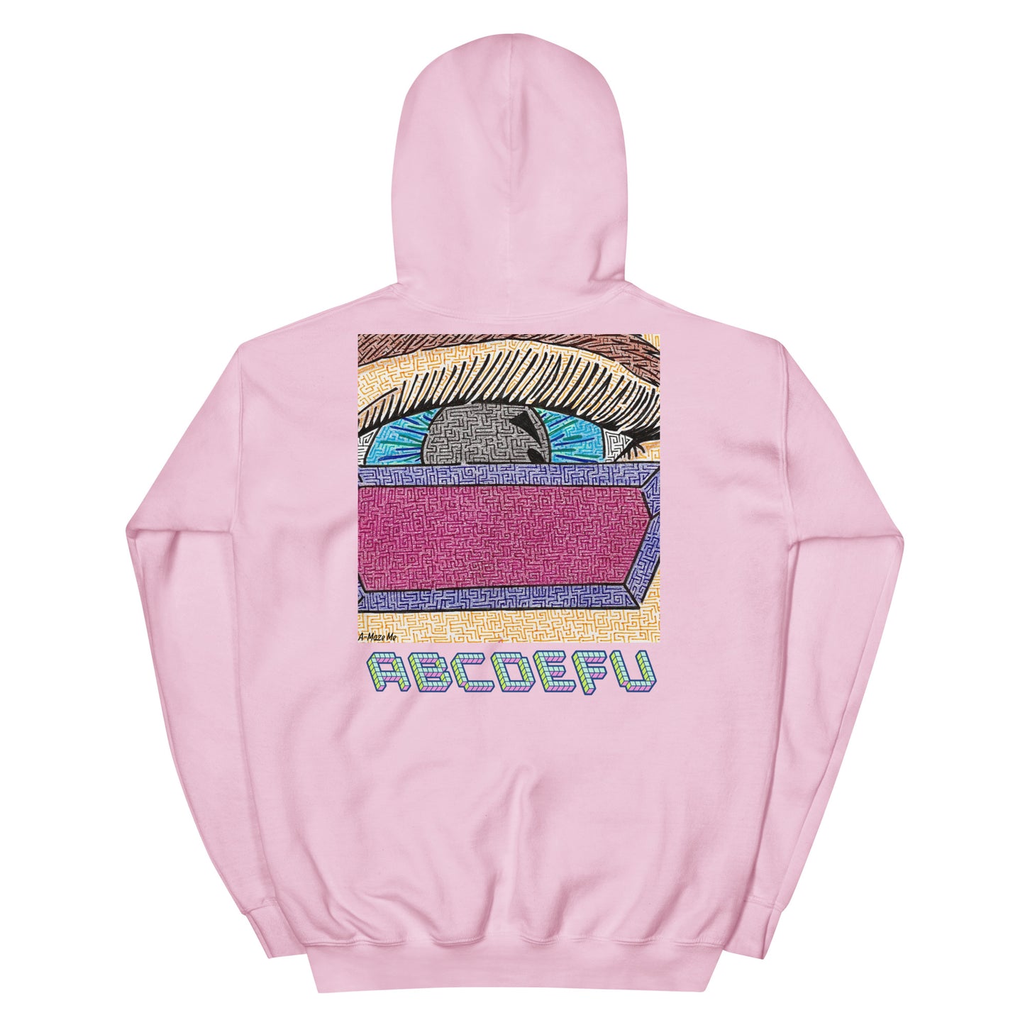 Unisex Eye Pop-Art ABCDE-FU Maze Hoodie